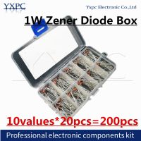 10Values*20pcs=200pcs 1W Zener Diode Assortment diy kit Electronic set pack 3.3V 3.6V 3.9V 4.3V 4.7V 5.1V 5.6V 6.2V 6.8V 7.5VElectrical Circuitry Part