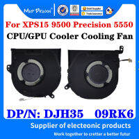 ใหม่0DJH35 09RK6 009RK6สำหรับ XPS15 9500 Precision 5550แล็ปท็อป cpugpu Cooler พัดลมระบายความร้อน DJH35