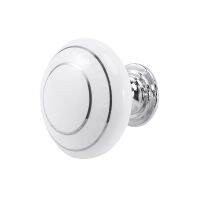 1 x Ceramic Door/Wardrobe/Cabinet/Cupboard Knob Handle Drawer White