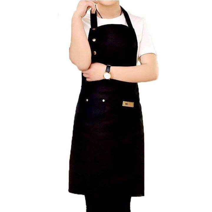 1-pcs-waterproof-apron-womans-solid-color-cooking-men-chef-waiter-cafe-shop-barbecue-barber-bib-kitchen-accessories-aprons