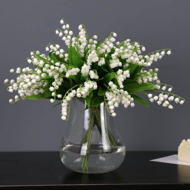 white-simulated-lily-valley-plastic-flower-single-bell-orchid-small-fresh-touch-ins-chime-flower-decorative-artificial-flower