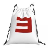 Eminem E Backpacks Casual Portable Drawstring Bags Drawstring Bundle Pocket Shoes Bag Book Bags For Travel Students