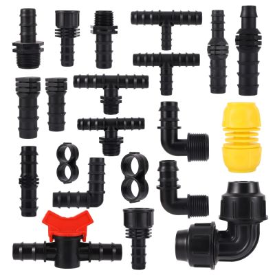Dn20 Hose Fitting Accessories Barb Connector Reducing Three-way Straight-through Elbow Garden Lawn Irrigation Connector