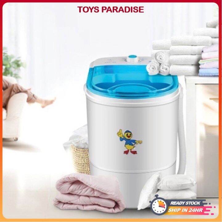 [Malaysia Stock] Mini Washing Machine Single Barrel 2in1 Clean And Dry