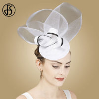 FS White Pillbox Hat Formal Cocktail Party Fascinator Hats For Women Wedding Dress Church Tea Derby Fedoras