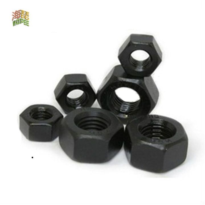 black-grade-8-8-or-304-steel-din934-hex-hexagon-nut-for-m1-2-m1-4-m1-6-m2-m2-5-m3-m4-m5-m6-m8-m10-m12-m14-m16-m20-m24-screw-bolt-nails-screws-fastene