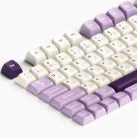 （Miss qis keycap）113คีย์ PBTKeycap โปรไฟล์ XVX PurpleKeycaps พร้อมสำหรับคีย์บอร์ด GH60/RK61/GK64/Womier66/ALT61/87/104