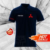 ใหม่ Triton มอเตอร์มิตซูบิชิโลโก้ Polo เสื้อยืดขนาด XS, S, M, L, XL, 2XL, 3XL คลังสินค้าพร้อม