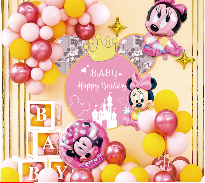 FastShipping Disneys Minnies Mouse Party Balloon Set Aluminum foil ...