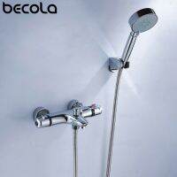 Becola ชุดก๊อกน้ำฝักบัวควบคุมโดยเทอร์โมสตัทก๊อกอ่างอาบน้ำตัวควบคุมเทอร์โมสตาทอัตโนมัติก๊อกน้ำเย็นและร้อนติดผนังห้องน้ำ H9051