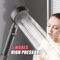 High-pressure Shower Head Set 5 Modes of Adjustment Showerhead with Hose Water-saving One-touch Stop Bathroom Accessories