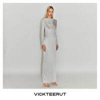 VICKTEERUT (ราคาปกติ 22,500-.) Long Sleeve Dress with Drape Detail เดรสขาว ตกแต่งเดรป