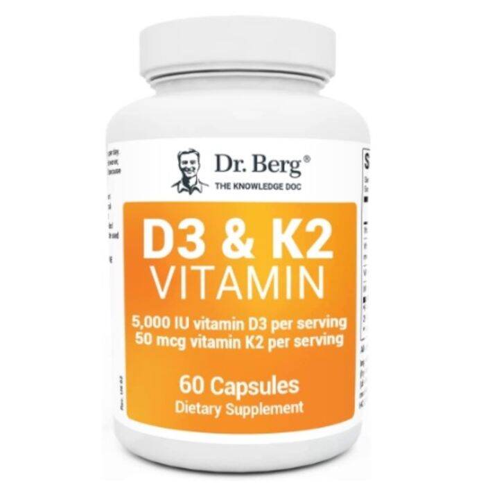 Dr. Berg Vitamin D3 K2 MK7 Supplement 5000 IU 50 mcg with MCT Oil