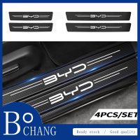 สติกเกอร์ป้องกันท้ายประตูรถหนังคาร์บอนไฟเบอร์สำหรับ BYD Atto 3