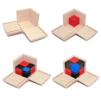 Kid Montessori Early Learning Algebra Mathematics Binomial Cube Set Wooden Toy