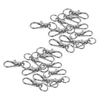 20Pcs Metal Clasp Swivel Trigger Clips Snap Hooks Key Ring Bags DIY Craft Silver Picture Hangers Hooks