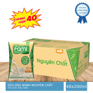 Thùng 40 Bịch Sữa Đậu Nành Fami Nguyên Chất - Vinasoy 200ml