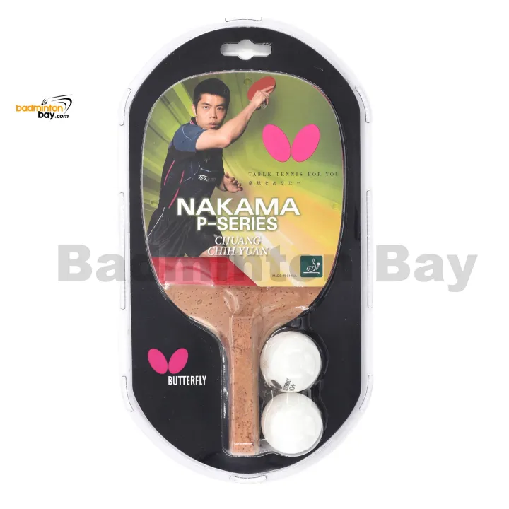 Butterfly Nakama P-4 Penhold Table Tennis 1-Ply Kiso Hinoki Racket ...