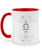 แก้วขุ่น แก้วราศี Libra ราศีตุลย์ แก้วกาแฟใส แก้วมัค twotone coffee mug แก้วสองสี แก้วสกรีน แก้วกาแฟ ของขวัญ ของที่ระลึก ของขวัญวันเกิด