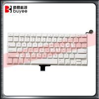 Original A1342 US UK France Spanish Keyboard For Macbook Air 13" White A1342 US UK FR SP Keyboards Layout Replacement Basic Keyboards