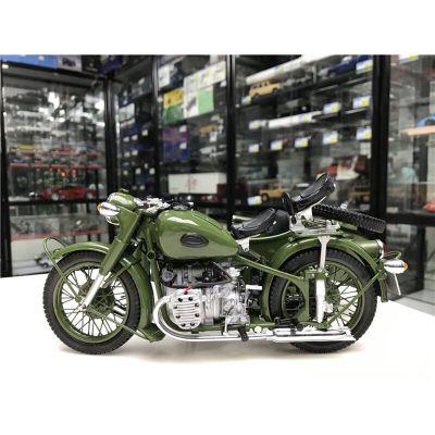 1/10 Scale Yangtze River 750 Side Three-Wheel Motorcycle Model Alloy Diecast Toy Simulation Vehicle Fans Collectible Gift