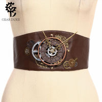 Halloween Steampunk Lolita Ladies Decoration Pu Waist Seal Female Elastic Wide Belt Court Retro Waist