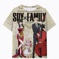 อะนิเมะ SPY×FAMILY 3D เสื้อยืดพิมพ์ลายดิจิตอล Yor Forgeranya Forgertwilight แขนสั้น