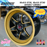 ล้อแม็กขอบ 18x8.5 ET+35, 18x9.5 ET+30 6รูx139.7 CB106.1 ? ยี่ห้อ Cosmis รุ่น TYPE-R GRAN TURISMO ?(ราคาต่อ1วง)? ขายยกชุด4วง  มาใหม่ล่าสุด รับประกันโครงสร้าง6ปี