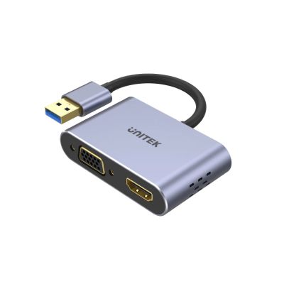 UNITEK ตัวแปลง USB 3.0 ออก HDMI/VGA รุ่น V1304A (สินค้ารับปรักัน 2 ปีพร้อมกล่อง)