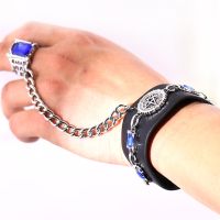 Anime Black Butler Kuroshitsuji Bracelet Men Punk Leather Chain Bracelets Bangles For Women Cosplay Jewelry Fashion Accessories