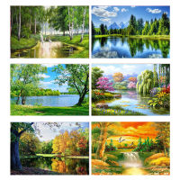 Diamond Painting Landscape Waterfall Full Square Rhinestones Embroidery Cross Stitch Kits Mosaic Pictures Decoration Gifts ll57