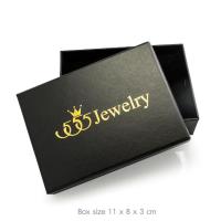 555jewelry กล่องเครื่องประดับ ลายหนัง ฝาครอบ กล่องใส่แหวน จี้ ต่างหู สร้อยคอ กำไล สร้อยข้อมือ ขนาด 11x8 ซม. รุ่น 555BOX01