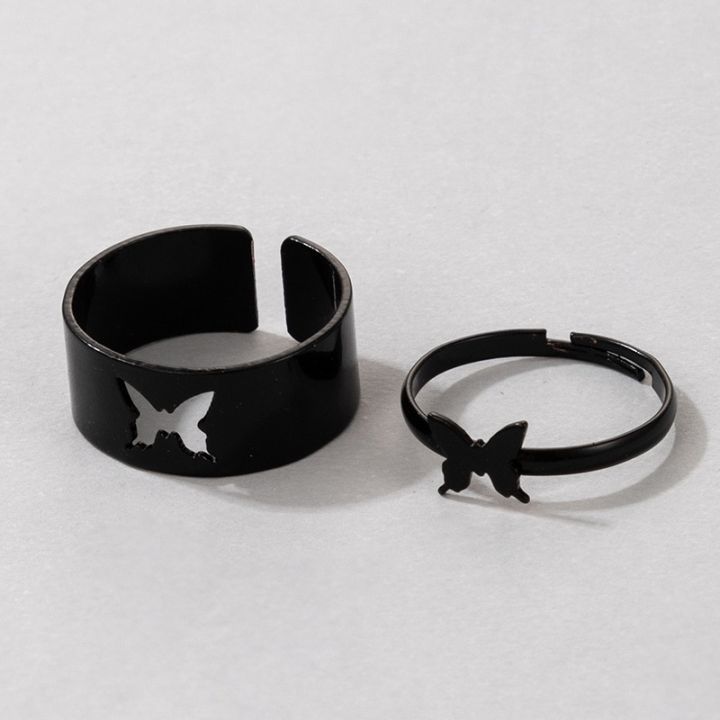 vintage-simple-animal-butterlfly-star-moon-heart-open-rings-for-women-girls-gothic-jewelry-2pcs-punk-black-couple-ring-set-adhesives-tape