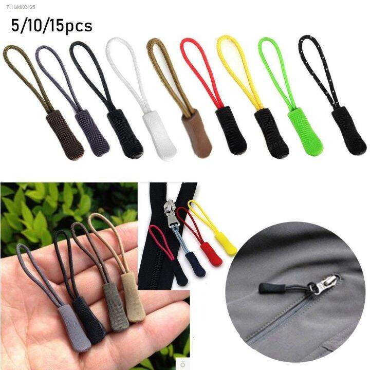 5-10-15pcs-zipper-pull-puller-end-fit-rope-tag-fixer-zip-cord-tab-replacement-clip-broken-buckle-travel-bag-suitcase-tent