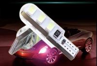 ไฟหรี่รถยนต์ T10 6SMD COB (2หลอด) สีไอซ์บลู สว่างชัดเจน คุณภาพดี