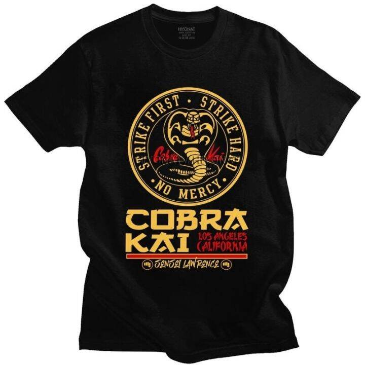 Trendy Cobra Kai Tees The Karate Tshirt Men Karate Strike First Strike ...