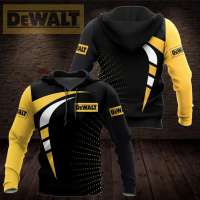 （ALL IN STOCK XZX）  DeWalt-Mens Oversized Hoodie Quality Clothing Harajuku Animation 3D Pattern Pullover Hip Hop Cool Cotton Sweatshirt 528  (Free customized name logo for private chat, can be changed with or without zipper)