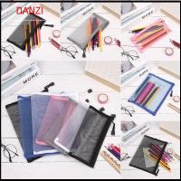 00DANZI00 1pc ของขวัญ แฟชั่น กระเป๋าถือ กระเป๋าใส่เหรียญ แต่งหน้า เครื่องเขียน กระเป๋าใส่ปากกาตาข่าย กริดโปร่งใส ที่เก็บเครื่องสำอาง กระเป๋าดินสอแบบมีซิป