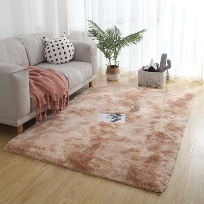 Plush Car for Living Room Fluffy Rug Table Mat Bed Nordic Style Grey Pink Anti-slip Floor