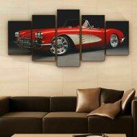 Vintage 1960 Corvette Classic Car Cuadros ผ้าใบ HD โปสเตอร์ภาพผนังศิลปะภาพวาดห้องนั่งเล่นตกแต่งบ้าน