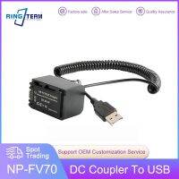 สาย USB แบบม้วน NP-F NP-FV70 FV100 FV30 FV40 FV50แบตเตอรี่สำหรับโซนี่ DVD SR HC Serial Camera &amp; Light &amp; Monitor