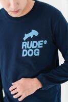 Rudedog เสื้อยืดแขนยาวชาย/หญิง สีกรม รุ่น 2Line (ราคาต่อตัว)