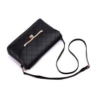 Womens Lattice Inclined PU Leather Single Handle Shoulder Bag