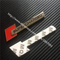 2Pcs ใหม่รถจัดแต่งทรงผม3D Chrome Alloy SUPERCHARGED Emblems Badge Decal สติกเกอร์สติกเกอร์สีแดงเงินขายส่ง