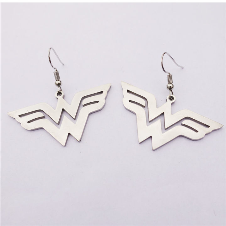 w-letter-stainless-steel-earrings-fashion-dangle-jewelry-female-wholesale-12-pairs-lot