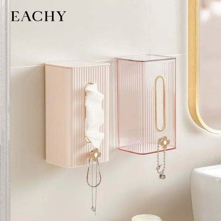 muji-high-end-face-towel-storage-box-wall-mounted-toilet-tissue-box-waterproof-no-puncture-toilet-paper-box-bathroom-light-luxury-and-high-end-original