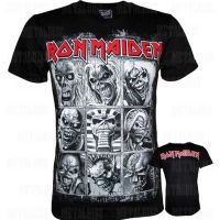 เสื้อวง New IRON MAIDEN 9 หัว รุ่น MAXX ROCK ไซส์ S M L XL 2023