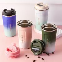 Travel Smart Thermos Bottle Coffee LED Thermal Mug Insulated Double Wall Tumbler Cups Wholesale Water Cup Caixa Termica Garrafa