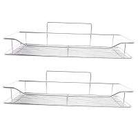 【Ready Stock&amp;COD】2X Stainless Steel Bathroom Storage Shelf Punch-Free Kitchen Bathroom Toilet Wall Hanging Storage Rack Large