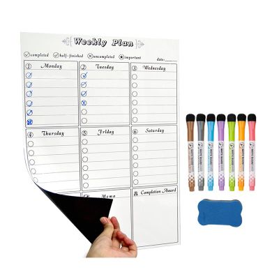 Magnetic Weekly Monthly Planner Dry Erase Calendar Whiteboard Refrigerator Sticker Memo Drawing Sadhu Drawing Sup Board for Note